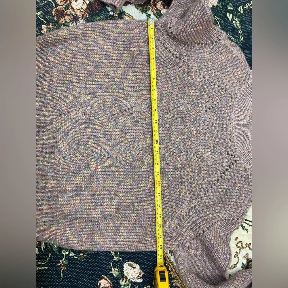 Tularosa Chunky Knit Purple sweater Women’s XS Balloon Sleeve Fall‎ Winter Boho